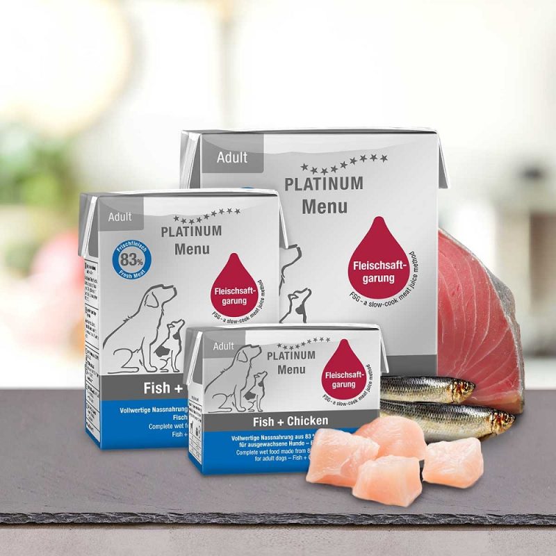 PLATINUM MENU ΜΑΓΕΙΡΕΥΤΗ ΥΓΡΗ ΤΡΟΦΗ ΣΚΥΛΟΥ ΜΕ ΦΡΕΣΚΟ ΚΡΕΑΣ ΚΟΤΟΠΟΥΛΟΥ ΚΑΙ ΛΕΥΚΟΣΑΡΚΩΝ ΨΑΡΙΩΝ