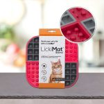 LICKIMAT SLOMO CAT RED ΜΠΩΛ ΑΡΓΟΥ ΤΑΪΣΜΑΤΟΣ SLOW FEEDER ΓΙΑ ΓΑΤΕΣ PLATINUMHELLAS